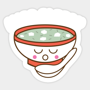 Miso sleepy Ramen Design for a Anime Manga Fan Sticker